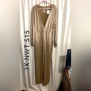 Haven Hearts. Gold jumpsuit.